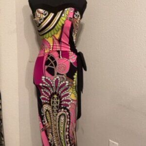 Strapless Colorful Maxi